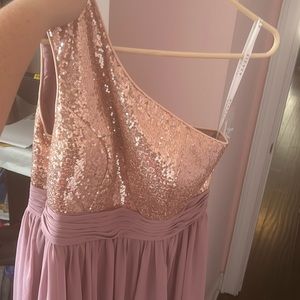 One shoulder sequin formal dress